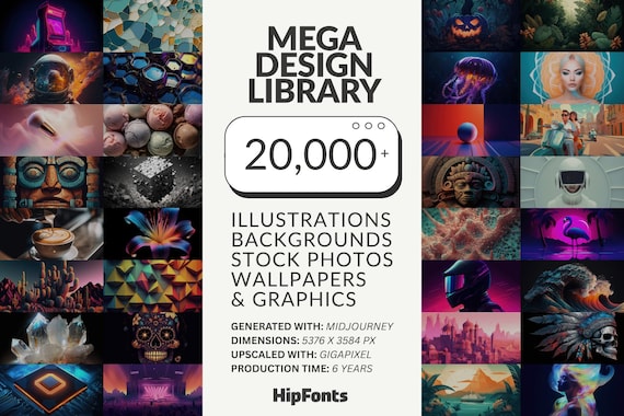 Mega Design Library High-Quality Stock Photos and Graphics Bundle for Designers Bloggers POD Friendly Canva Procreate Instant Download