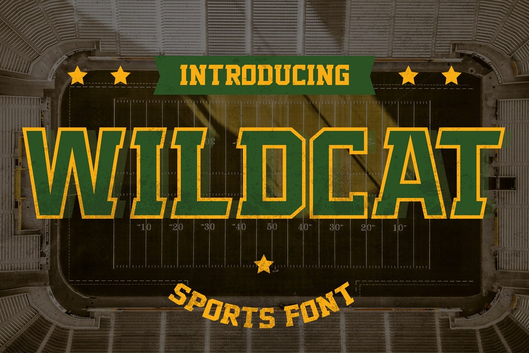 Wildcat - Varsity Sport Font | Football Font, Baseball Font, Basketball ...