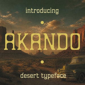 Akando - Fuentes del desierto / Fuentes manuscritas, Fuentes de rancho, Fuentes para Procreate, Fuentes de Texas, Fuente de cactus, Fuente del Viejo Oeste. Descarga instantánea.