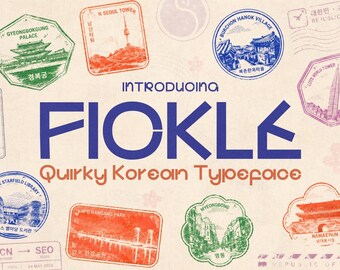 Fickle - Modern koreansk typsnitt | Modetypsnitt | Kpop-typsnitt | Enkelt typsnitt. Direkt nedladdning.