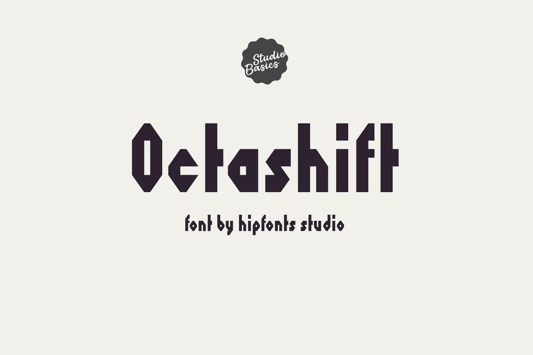 Octagonal Font Octashift Font – Cyber Geometric Octagonal Typeface | Cyber Display for ...