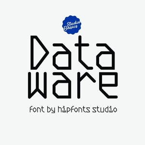 Datawave-typsnitt – Retrofuturistiskt OCR-displaytypsnitt | Högteknologisk elektronisk display inspirerad av 1960-talet (Studio Basics) Direktnedladdning