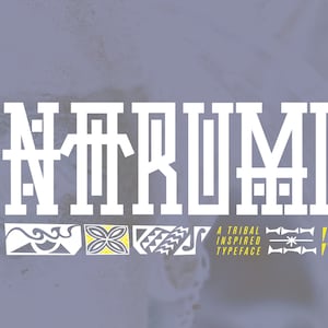 Narumi - Abstrakte Tribal Schrift | Ethnische Schriftart, Canva-Schriftart, Procreate-Schriftart, Cricut-Schriftart, Silhouette-Schriftart, Digitale Schrift, Logo-Schriftart, Craft-Schriftart
