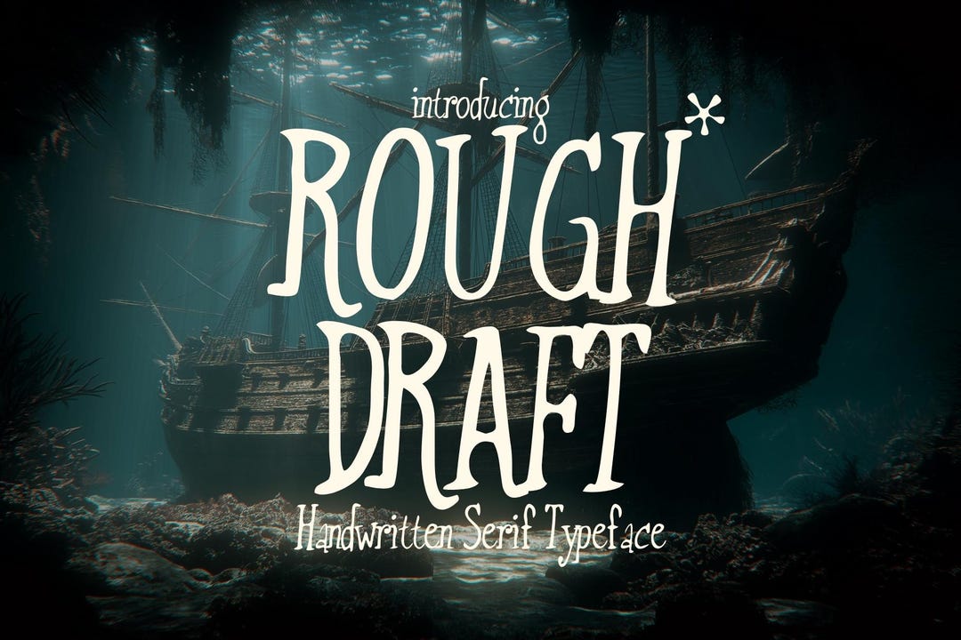 Handwritten Rough Draft Rough Draft Font – Authentic Handwritten Serif Typeface | Organic ...