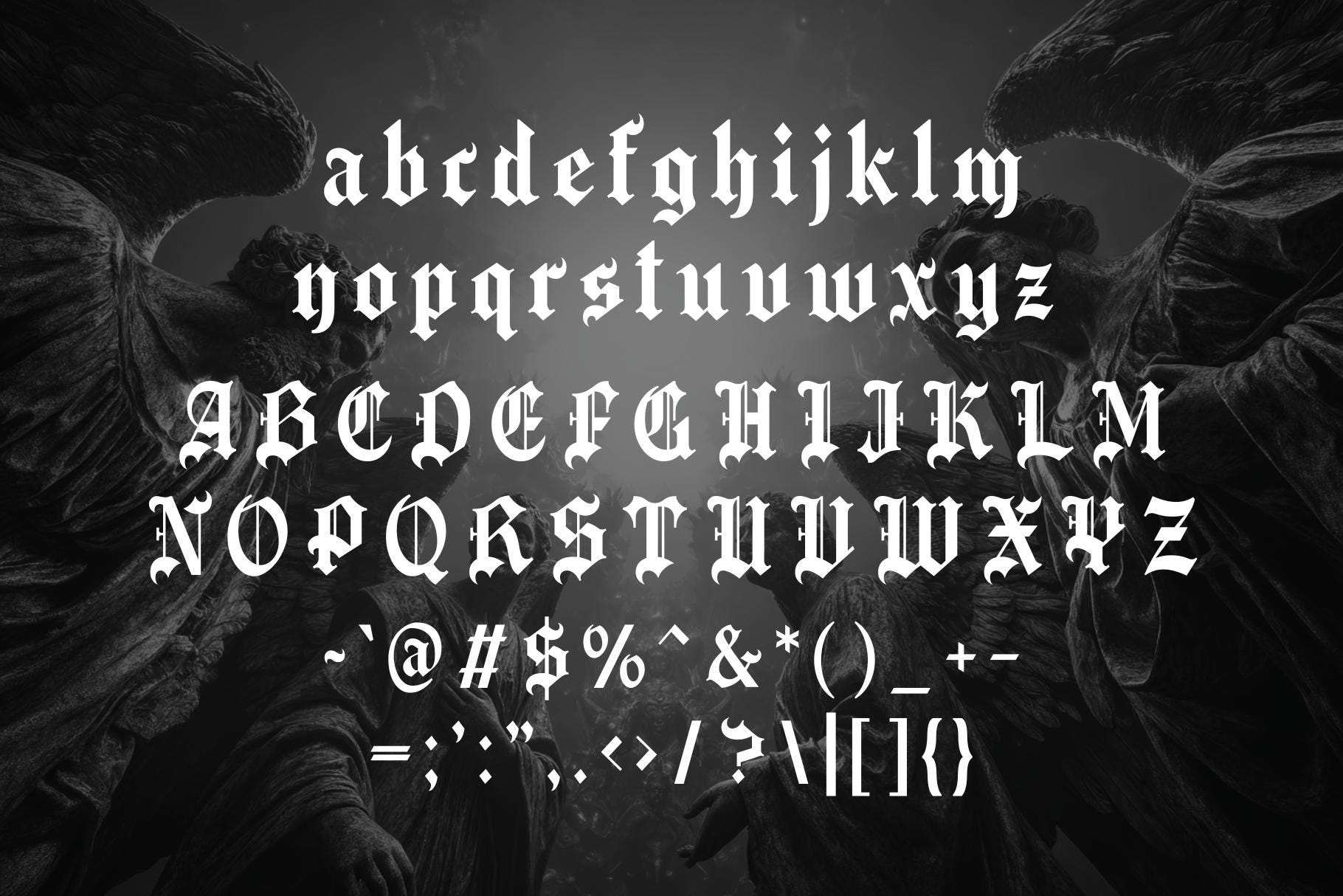 Arkhaven Font - Elegant Gothic Blackletter Typeface With Old English ...