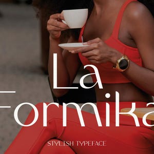 Fuente de lujo La Formika: tipografía elegante para moda, belleza y marcas de alta gama; perfecta para logotipos y empaques premium