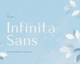 Infinita Sans - Elegante Schriftart | Professionelle Schrift, Elegante Schrift, Klassische Schrift, Luxus Schrift, Anspruchsvolle Schrift, Mode Schrift, Feminine Schrift