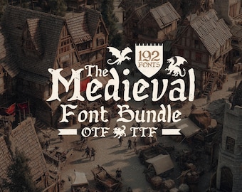 The Old English Font Bundle – Majestätiska medeltida, gotiska och fantasy-svarta typsnitt för tidlösa designer. Direkt nedladdning.