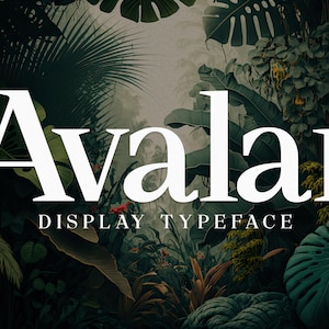 Avalar - Elegante fuente serif / Elegante, atemporal, para exhibición, moda, revistas, Canva, Procreate, tropical, branding, bodas, empaques, logotipos