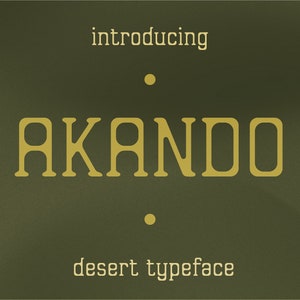 Akando - Desert Font | Handwritten Fonts, Ranch Fonts, Procreate Fonts, Texas Fonts, Cactus Font, Wild West Font. Instant Download.