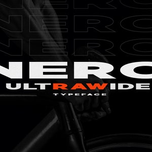 Nero - Ultra Wide Hipster Font | Athletic Font, Sports Font, Thick Font, Bold Fonts, Sans Fonts, Branding Fonts, Website Fonts, Logo Fonts