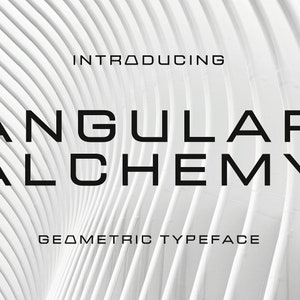 Angular Alchemy - Futuristic Geometric Font | Minimal, Branding, Technology, Sci-fi, Clean, Professional. Instant Download.