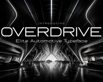 Overdrive Elite Automotive Typeface – Racing, Speed, Logo Font (Instant Download)