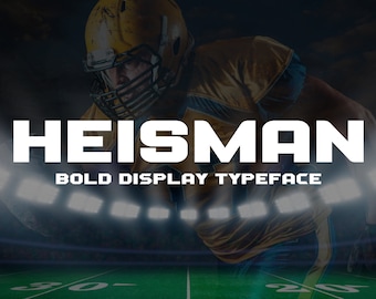 Heisman - Sports Font | Varsity Font | Jersey Font | Varsity Letters | Football Font | College Font | University Font | Basketball Font