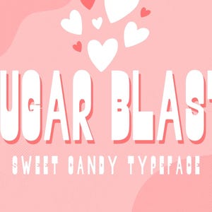 Sugar Blast Retro Schriftart - Lustige, von den 1950er und 60er Jahren inspirierte Schrift für Süßigkeiten, Logos, Kinder, Poster & mutiges Branding