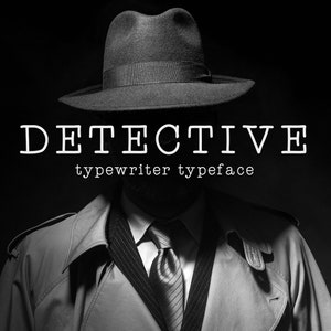 Detective - Handmade Typewriter Font | Newspaper Font, Retro Font, Vintage Font, Serif Font, Craft Font, old Fashioned Font, Unique Font