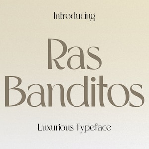 Tipografía Ras Banditos: Elegancia de lujo para diseños editoriales, invitaciones y marcas de alta gama: ¡eleve su creatividad!