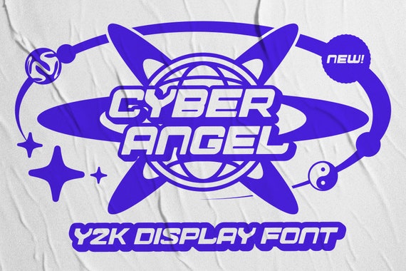 Cyber Angel Y2K Font Retro Font Technology Font (Download Now) 