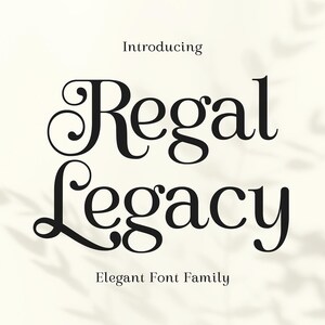 Fuente serif elegante Regal Legacy: tipografía atemporal y lujosa para marcas de alta gama, diseño editorial, bodas y más