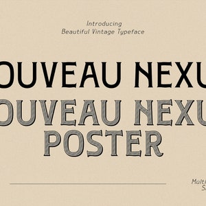 Font Art Nouveau vintage / Anni '30, '20, '900, font vintage, font per segnaletica, font Art Déco, font senza tempo, elegante. Download immediato!