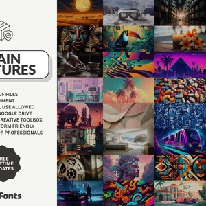 Mega Design Library High-Quality Stock Photos and Graphics Bundle for Designers Bloggers POD Friendly Canva Procreate Instant Download image 4