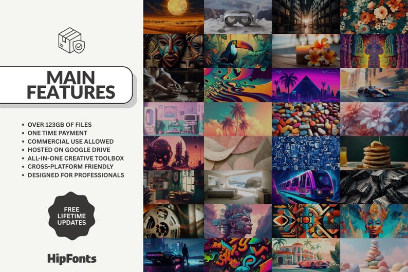 Mega Design Library High-Quality Stock Photos and Graphics Bundle for Designers Bloggers POD Friendly Canva Procreate Instant Download image 4