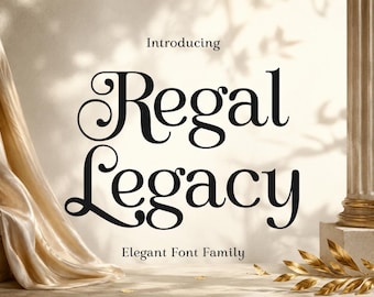Königliche Vermächtnis-elegante Serifenschrift | Zeitloses & Luxuriöses Set für High-End Branding, Design, Hochzeiten und mehr