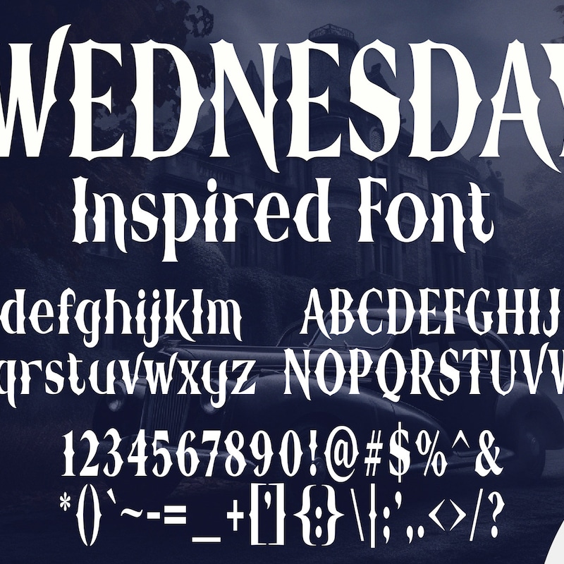 Wednesday Type Face Wednesday Addams - Etsy