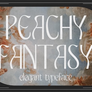 Peachy Fantasy - Art Nouveau Font | Modern Font, Boho Font, Branding Font, Hand Drawn Font, Fonts for Cricut, Bohemian Fonts, Cricut Fonts