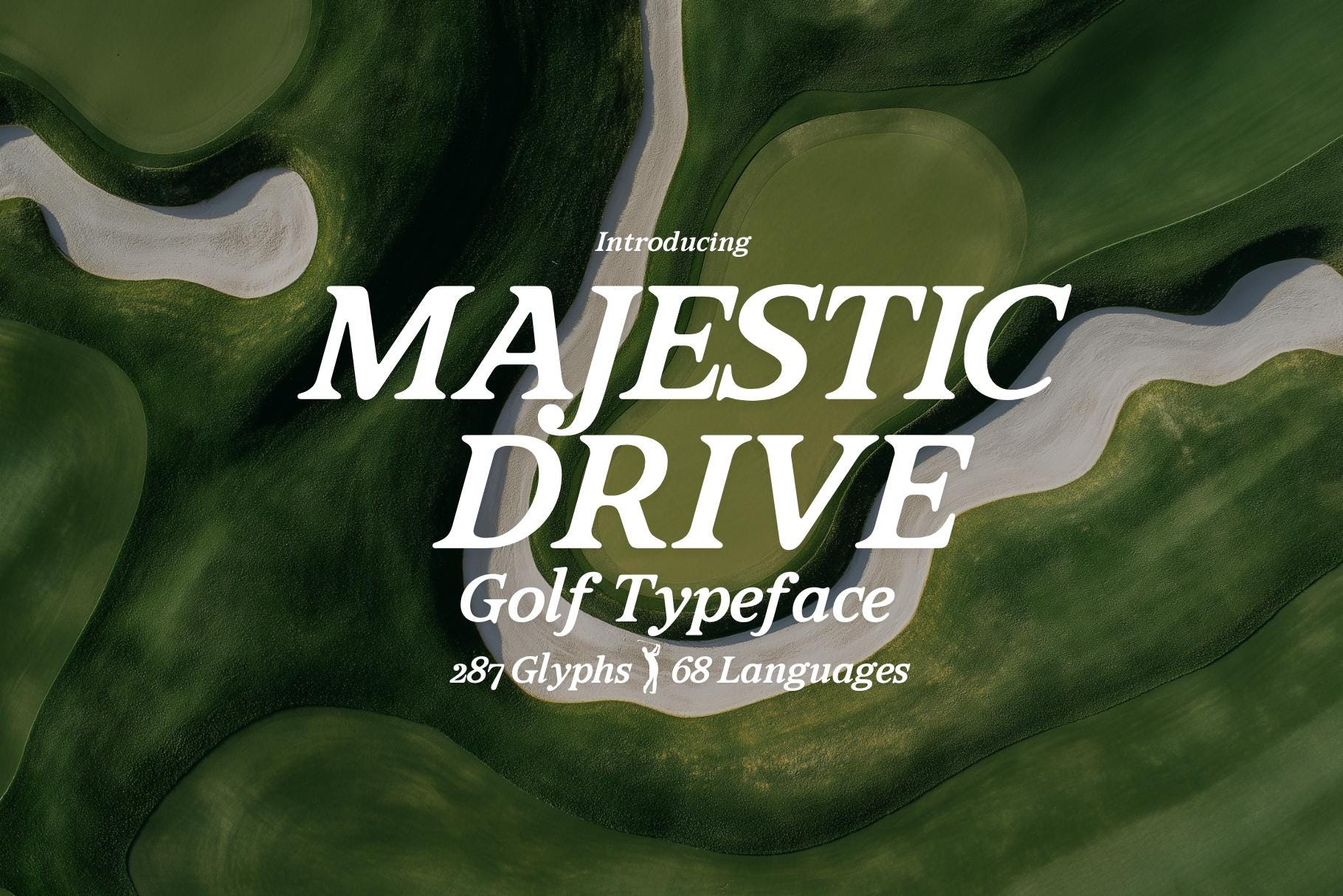 Majestic Drive – Elegant Golf Font for Logos Golf Cubs Apparel Signage ...