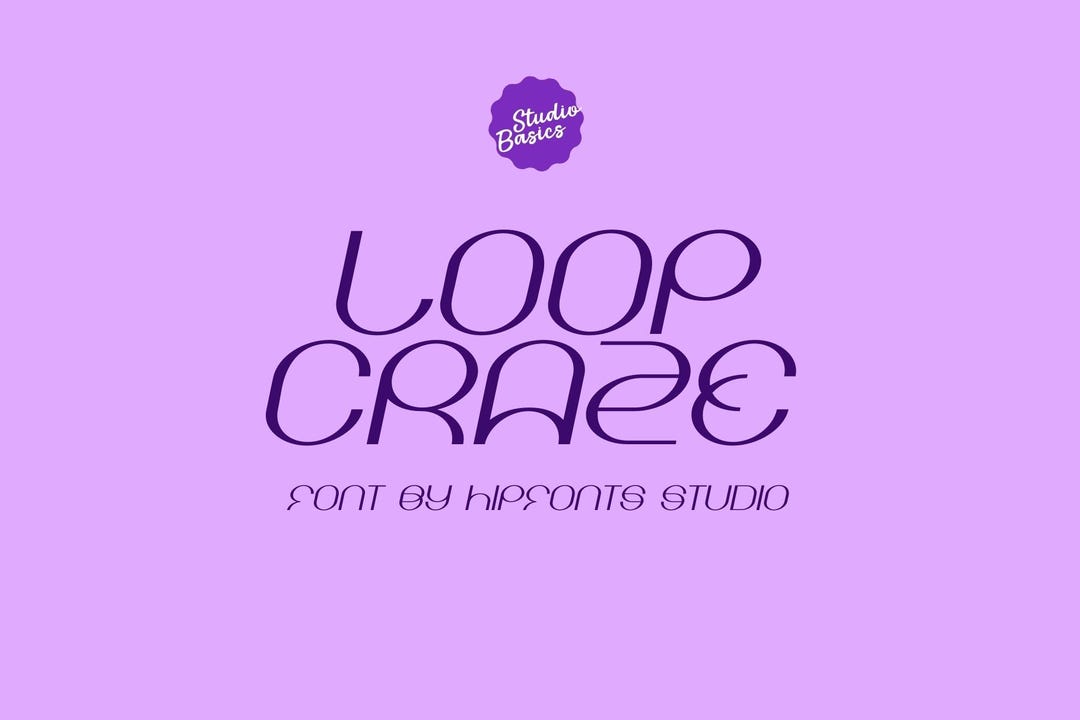 Loopcraze – Flamboyant Curved Display Font | Fun & Weird Looped ...
