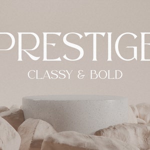 Prestige - Classy Serif Font | Modern Font, Retro Font, Classy Font, Procreate Font, Luxury Font, Cricut Font, Stylish Font, Premium Font,