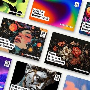 Mega Design Library High-Quality Stock Photos and Graphics Bundle for Designers Bloggers POD Friendly Canva Procreate Instant Download image 2