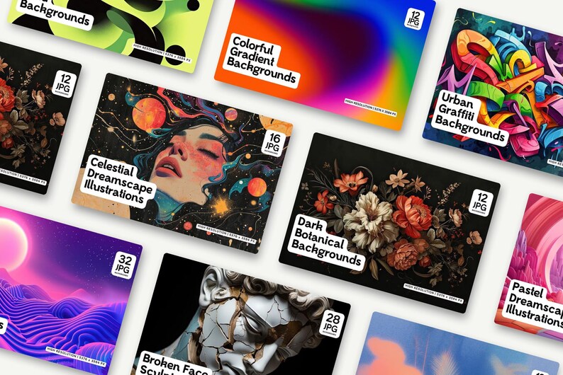 Mega Design Library High-Quality Stock Photos and Graphics Bundle for Designers Bloggers POD Friendly Canva Procreate Instant Download image 2