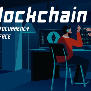 Blockchain - Cryptocurrency Font | Bitcoin Font, Technology Font, Computer Font, Coding Font, Futuristic Font, Sci-fi font, Rounded Font
