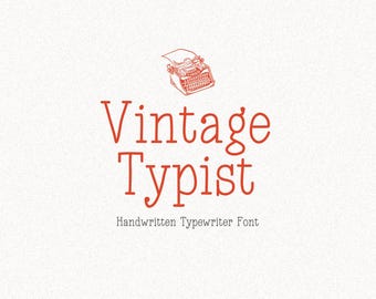 Fuente de máquina de escribir vintage / Tipografía retro nostálgica hecha a mano para diseños auténticos. ¡Descarga inmediata!