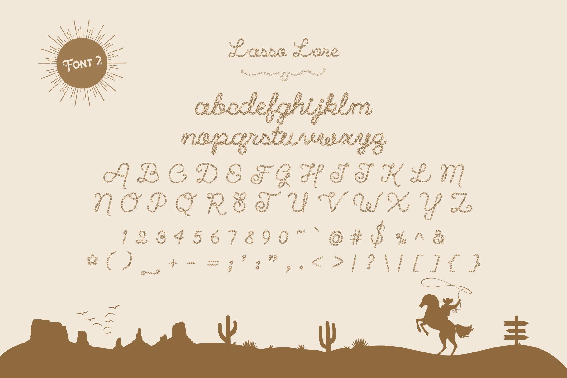 Wild West Rope Font Duo | 2 Western Inspired Cowboy Fonts for Logos ...