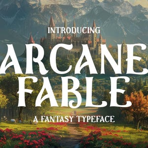 Arcane Fable - Tipografía inspirada en la fantasía. Inspirada en textos medievales reales. (Descarga inmediata)