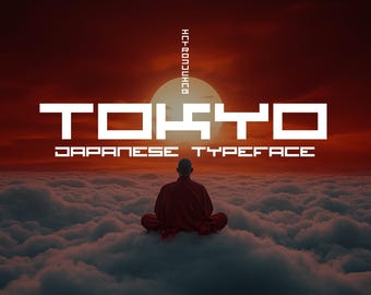 Tokyo Typeface - Minimale Japanische Schrift | Menüschrift, Logo-Schrift, Branding-Schrift, Geometrische Schrift, Tokio-Schrift, Kyoto-Schrift, Osaka-Schrift,