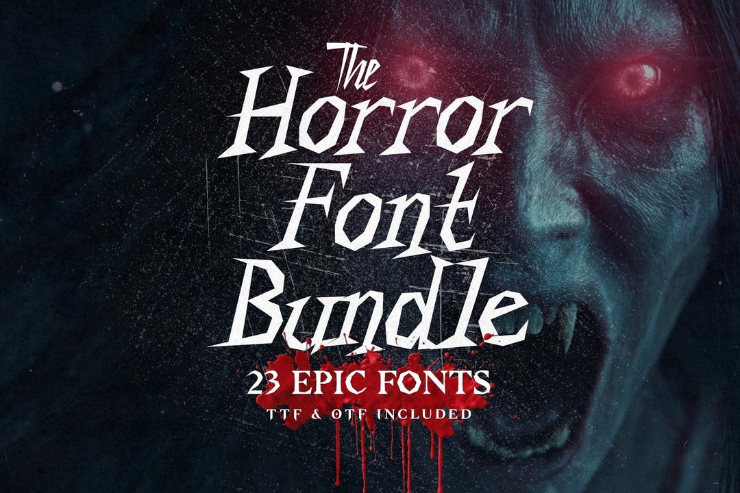 Pinhead Font Ultimate Halloween Horror Font Bundle – 20 Spooky Fonts for Scary ...