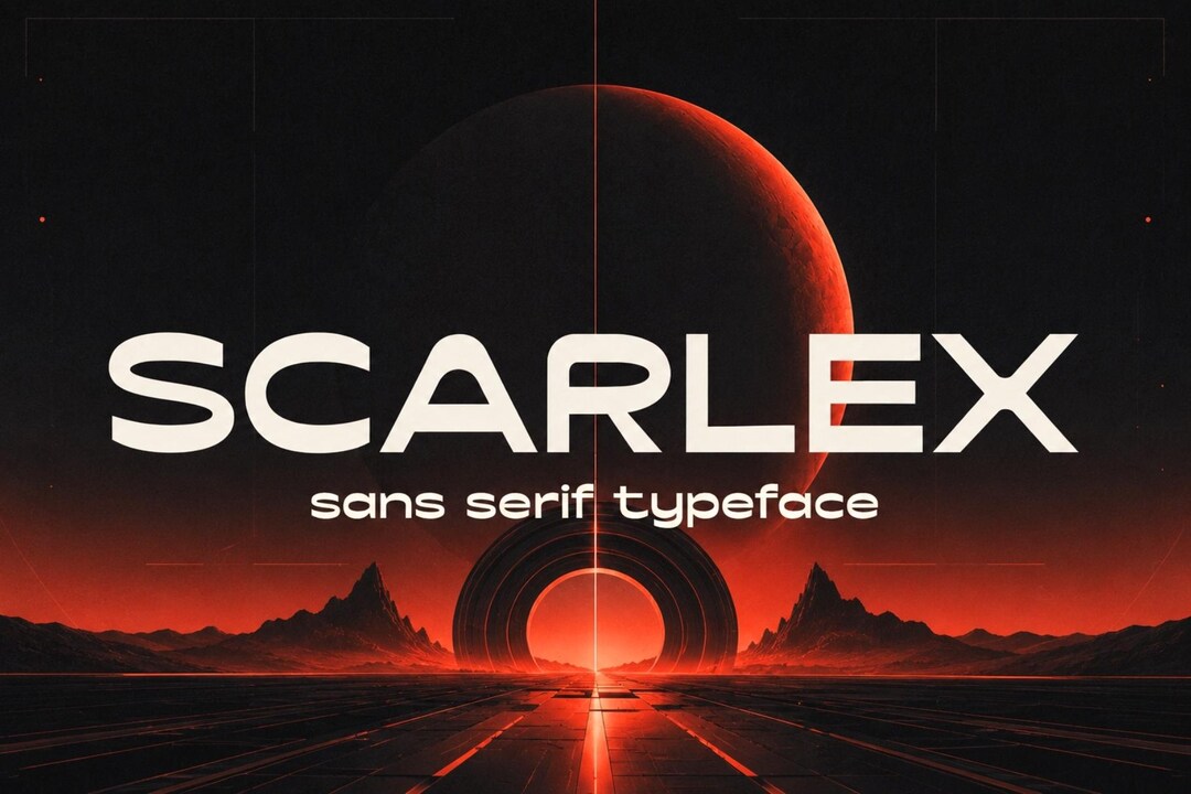 Scarlex - Retro Space Font | Cosmic Font, Futuristic Font, Cricut Font ...