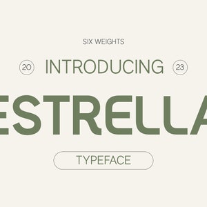 Estrella - Modern Sans Serif Font | Professional Font, Helvetica Alternative Font, Business Font, Multilingual Font. Instant Download