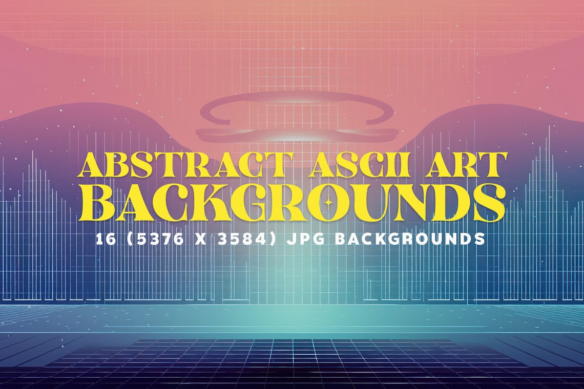 16 Abstract ASCII Art Backgrounds for Your Projects | Instant Download ...