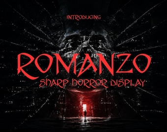 Romanzo – Creepy Font | Horror Font, Spooky Font, Scary Font, Halloween Font, Handmade Font, Grunge Font, Sharp Font, Sinester Font
