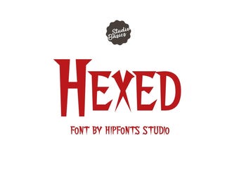 Hexed Font – Horror Halloween Display Typeface | Dark, Creepy & Gothic Display (Studio Basics) Instant Download