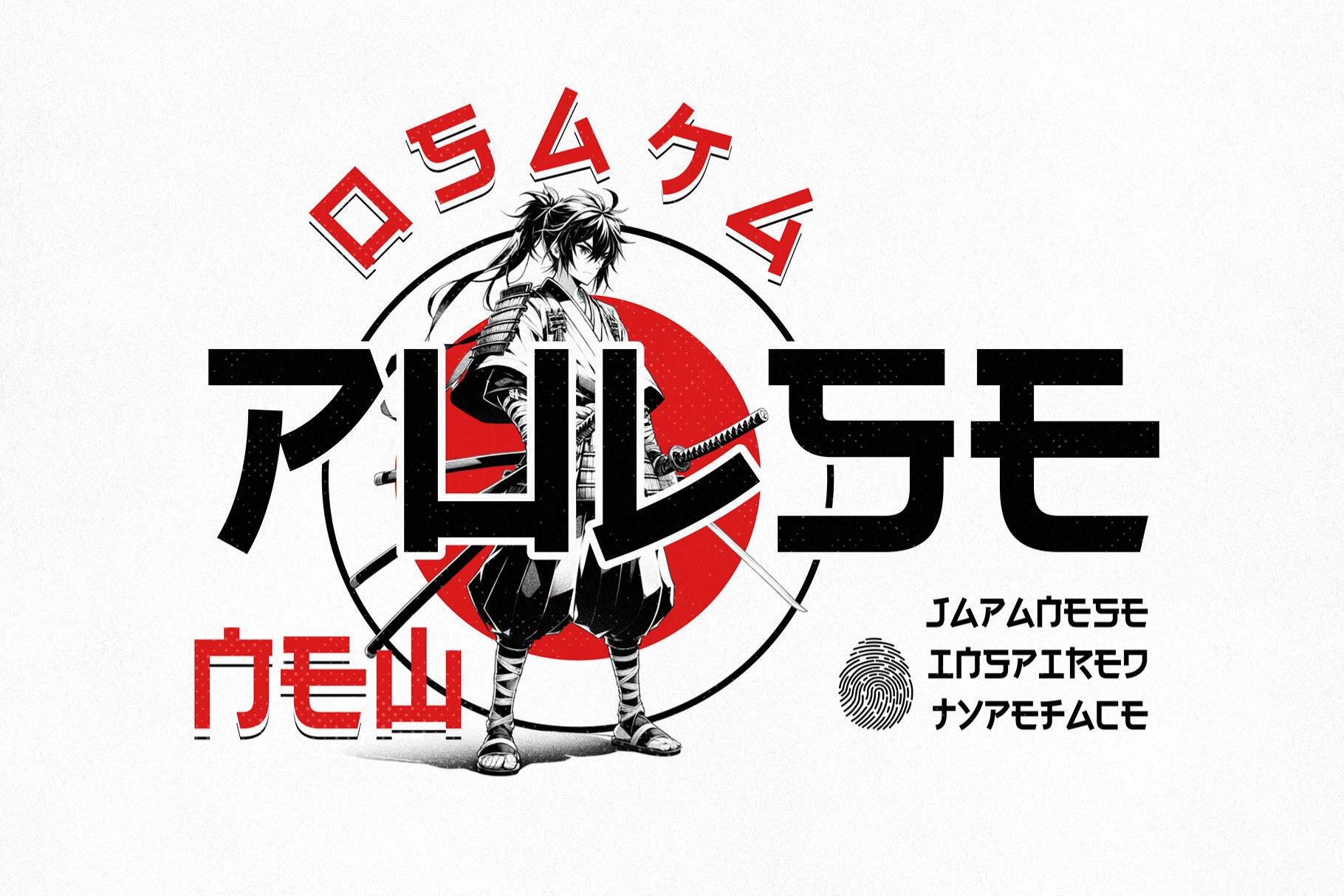 Osaka Pulse – Japanese-inspired Font. Perfect for Traditional