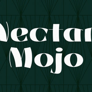 Art Deco Elegance: Nectar Mojo Vintage Typeface – Perfekt für glamouröses, von den 1920er Jahren inspiriertes Design & zeitloses Branding