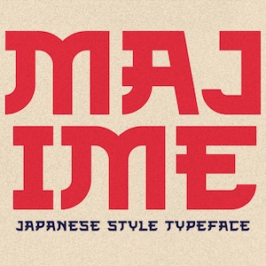 Majime - Japanese Font | Oriental Font, Asian Font, Fantasy Font, Cricut Font, Samurai Font, Ninja Font, Heritage Font. Instant Download.