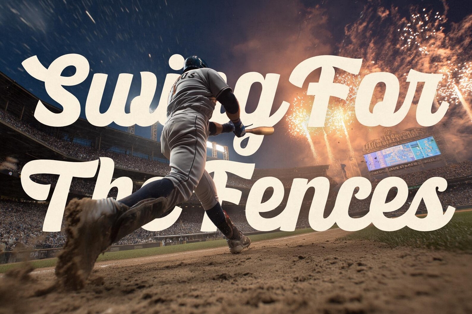 Ballpark Beauty – Vintage Baseball Script Font With Extruded 3D Style ...