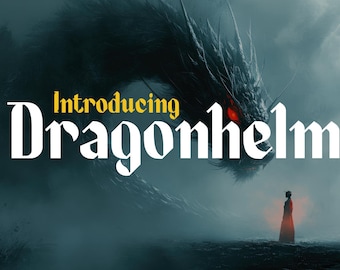 Dragonhelm - Medieval Fantasy Font | Elegant Gothic Typeface for Movies, Books, Posters, RPGs, and Enchanted Designs